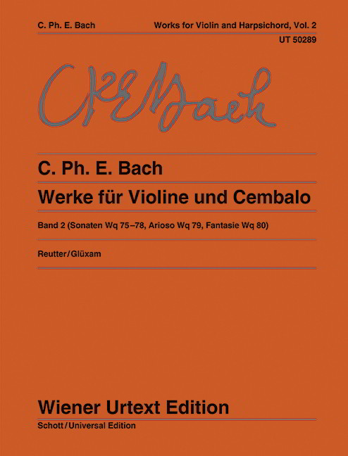 C P E Bach: Sonatas for Violin & Harpsichord Volume 2 published by Wiener Urtext